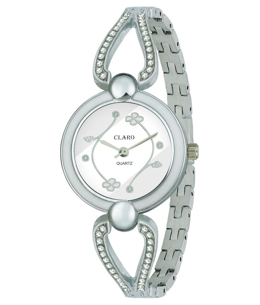 Claro Silver Metal Wrist Watch For Women Price in India Buy Claro