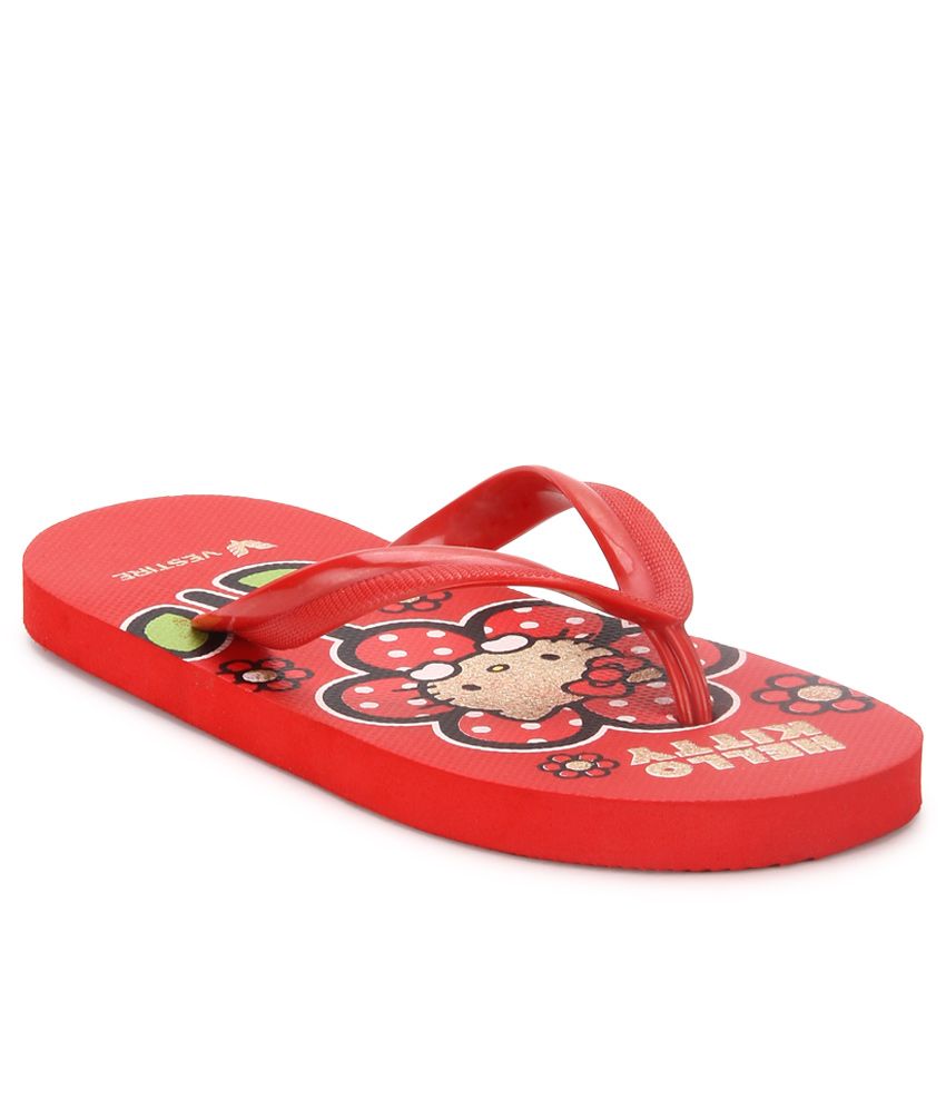 Hello Kitty Red Flip Flops For Kids Price in India- Buy Hello Kitty Red Flip Flops For Kids 
