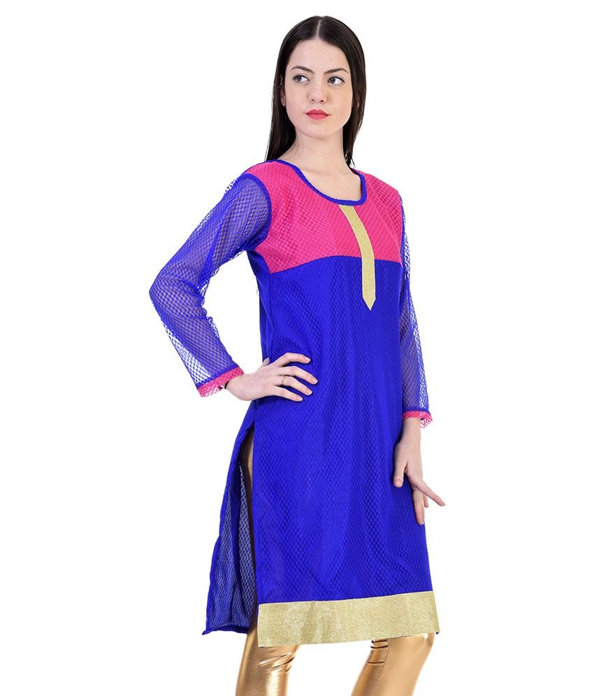 kurti from net saree