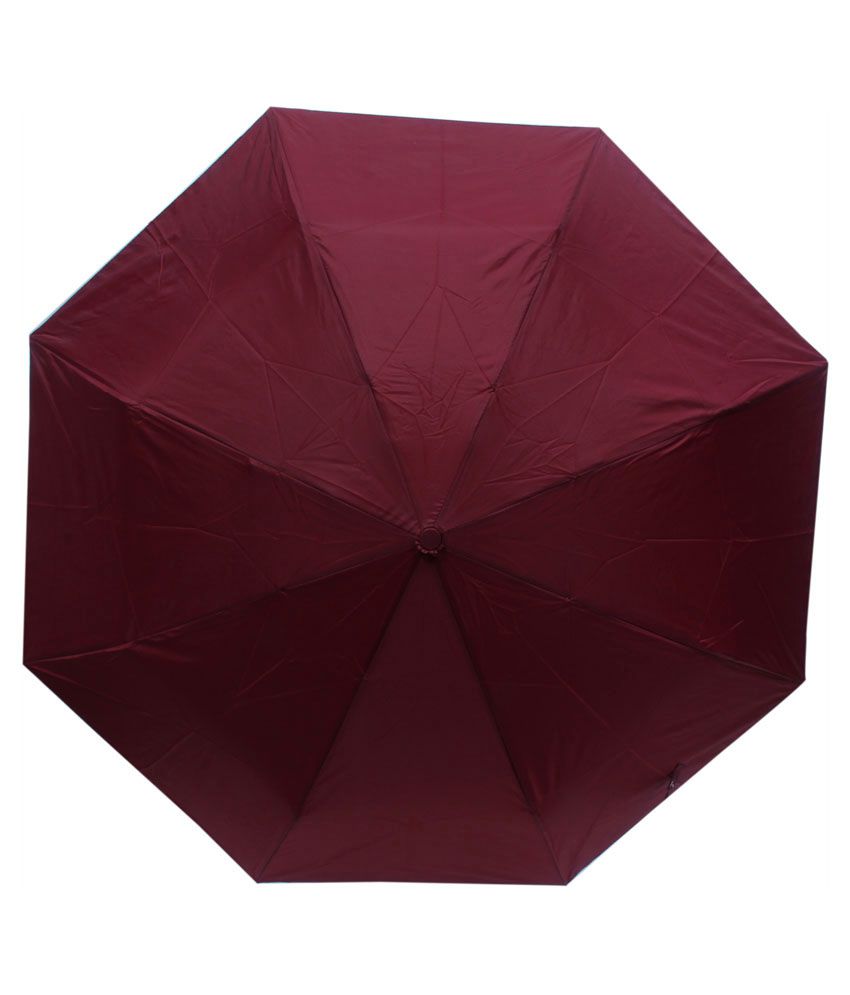     			Arip Maroon Polyester 3 Fold Umbrella for Men
