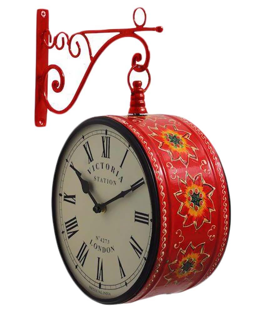 Medieval India Red Wall Clock Buy Medieval India Red Wall Clock at