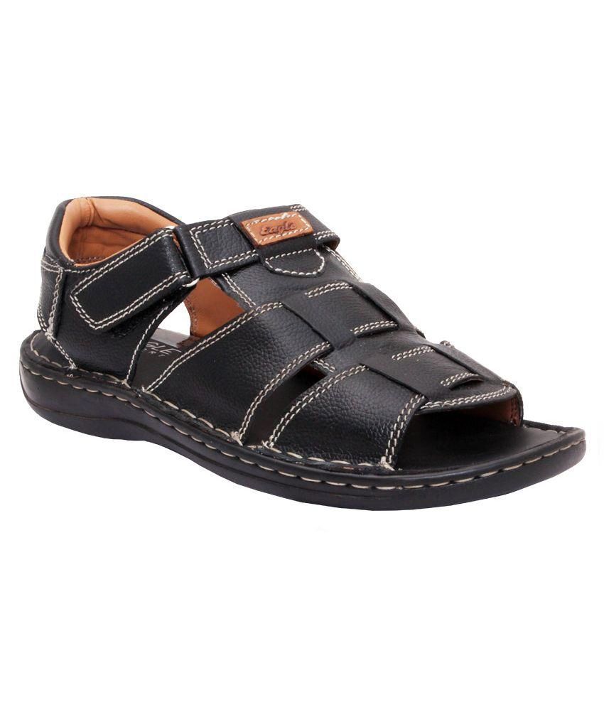 Eagle Comfort Black Sandals Price in India- Buy Eagle Comfort Black Sandals Online at Snapdeal