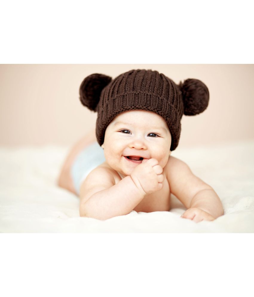 Posterhouzz Babys Love Cute Baby With Bear Hat Poster Buy