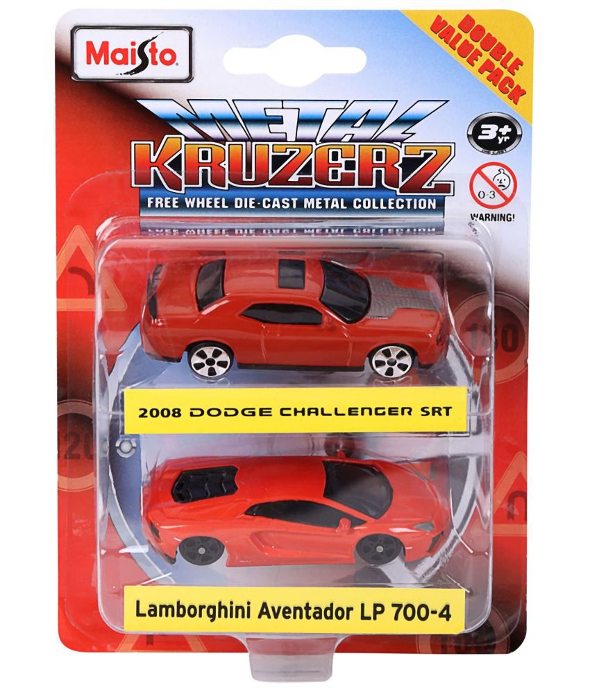 Maisto Diecast Red Dodge Challenger SRT and Lamborghini Aventador Car -  Pack of 2 - Buy Maisto Diecast Red Dodge Challenger SRT and Lamborghini  Aventador Car - Pack of 2 Online at Low Price - Snapdeal