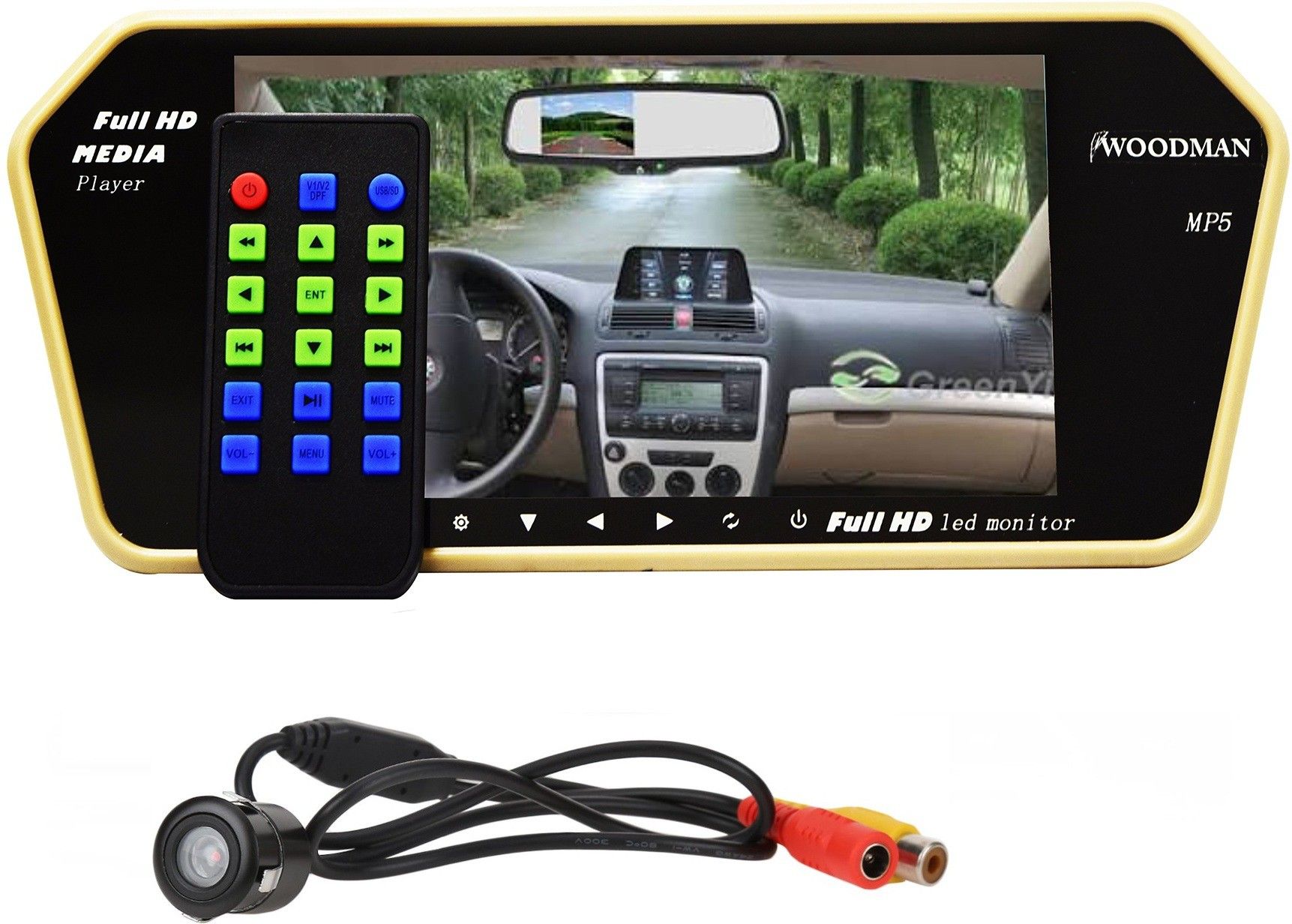 Woodman 7 Inch HD LED Video Monitor with USB BEIGE and Night Woodman 7 Inch HD LED Video Monitor with USB BEIGE and Night vision car