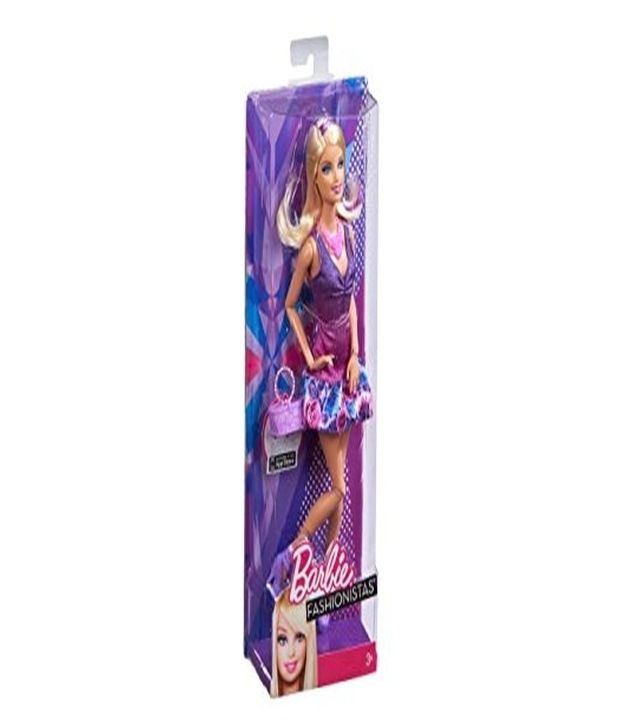 Barbie Fashionista Barbie Doll - Purple Dress - Buy Barbie Fashionista ...