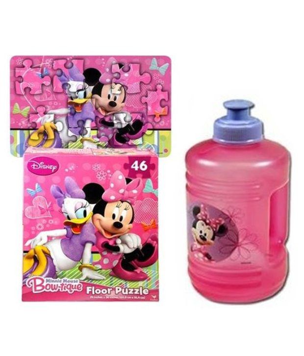 Minnie Mouse 46pc Floor Puzzle And 16oz Minnie Jug Buy Minnie