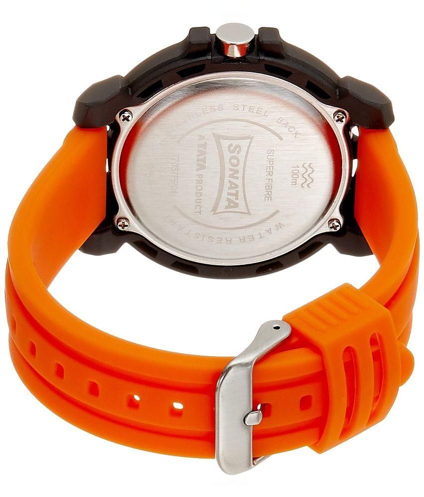 sonata orange watch