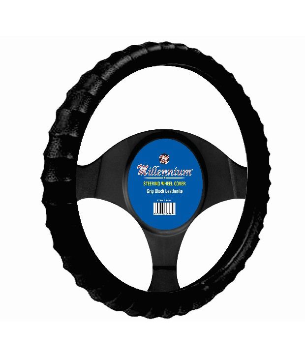 Millennium Black Leatherite Steering Wheel Cover for Skoda Octavia Buy