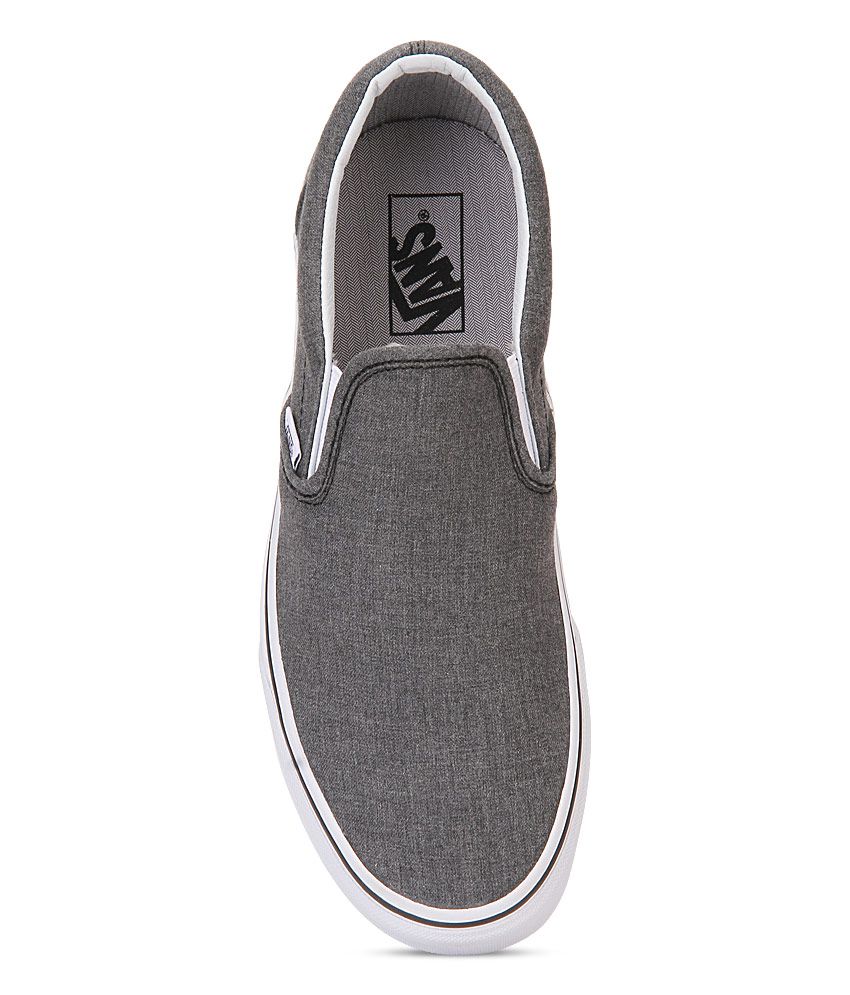 Vans Classic Slip-On Gray Canvas Casual Shoes - Buy Vans Classic Slip ...