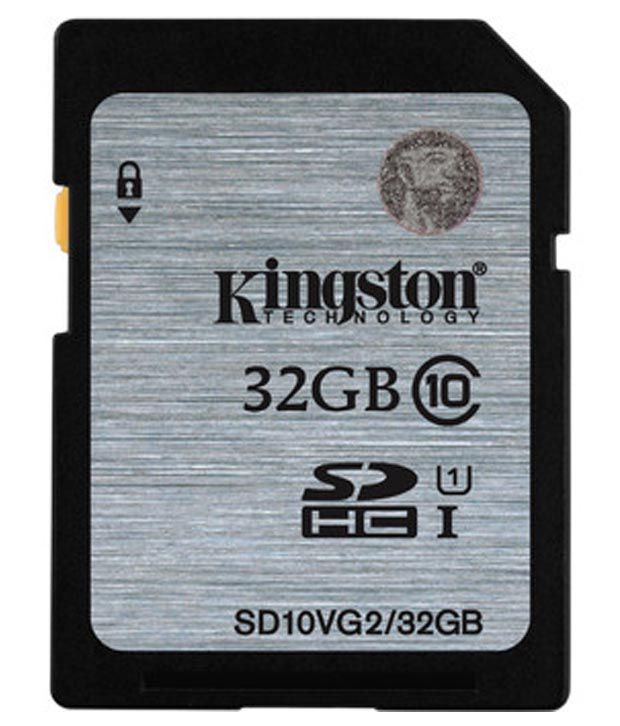     			Kingston SD Camera Memory Card 32 GB SDHC 10 80 mbps