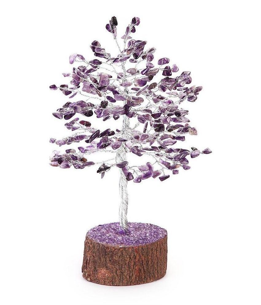     			Happy  Starstell Purple Wood Amethyst Gem Tree 