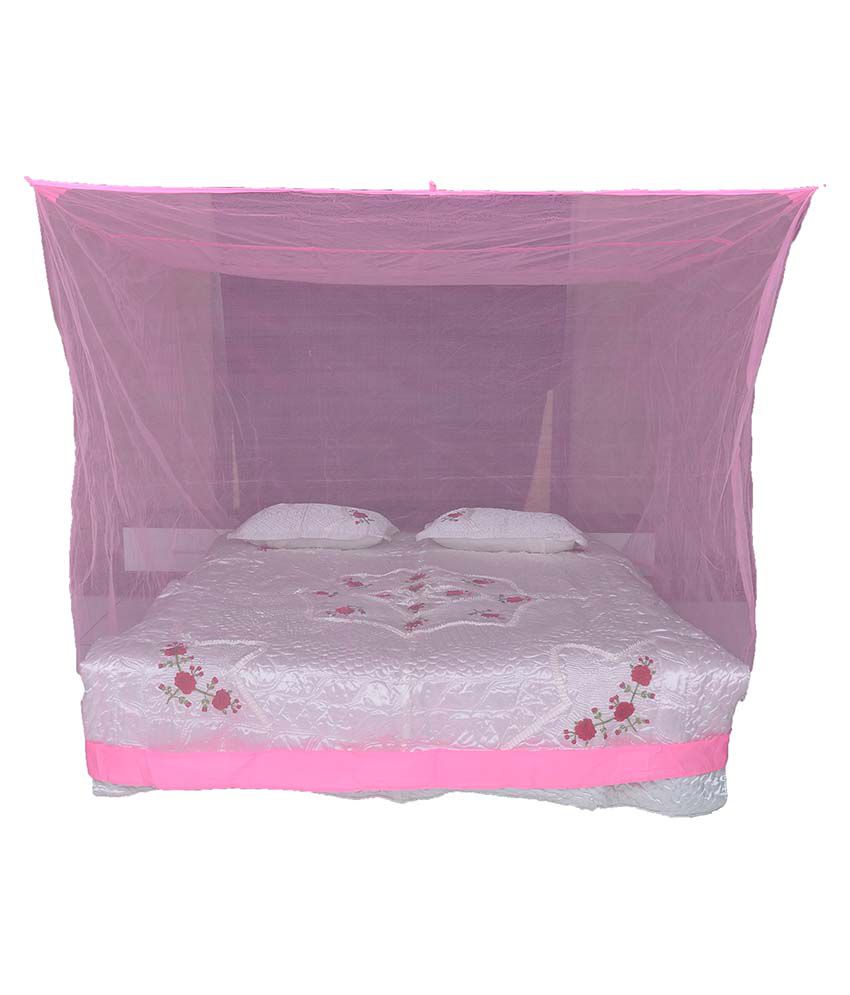     			Riddhi Pink Polyester Double Mosquito Net