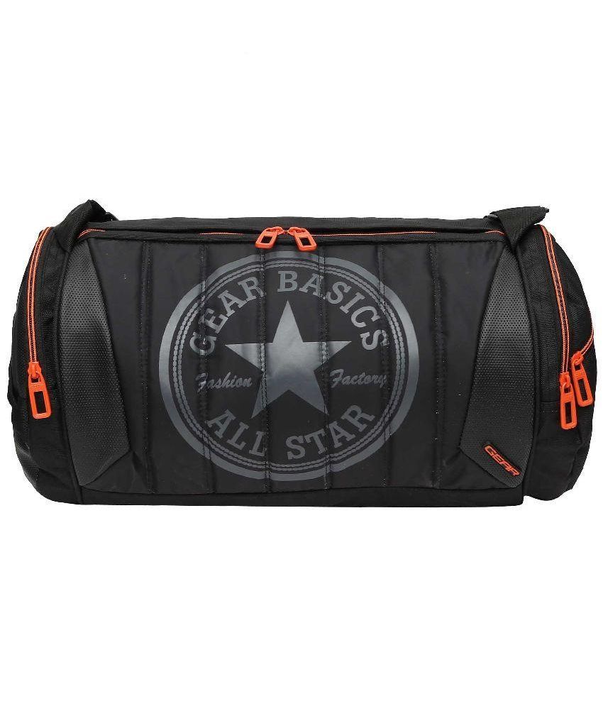     			Gear Black Polyester Duffle Bag