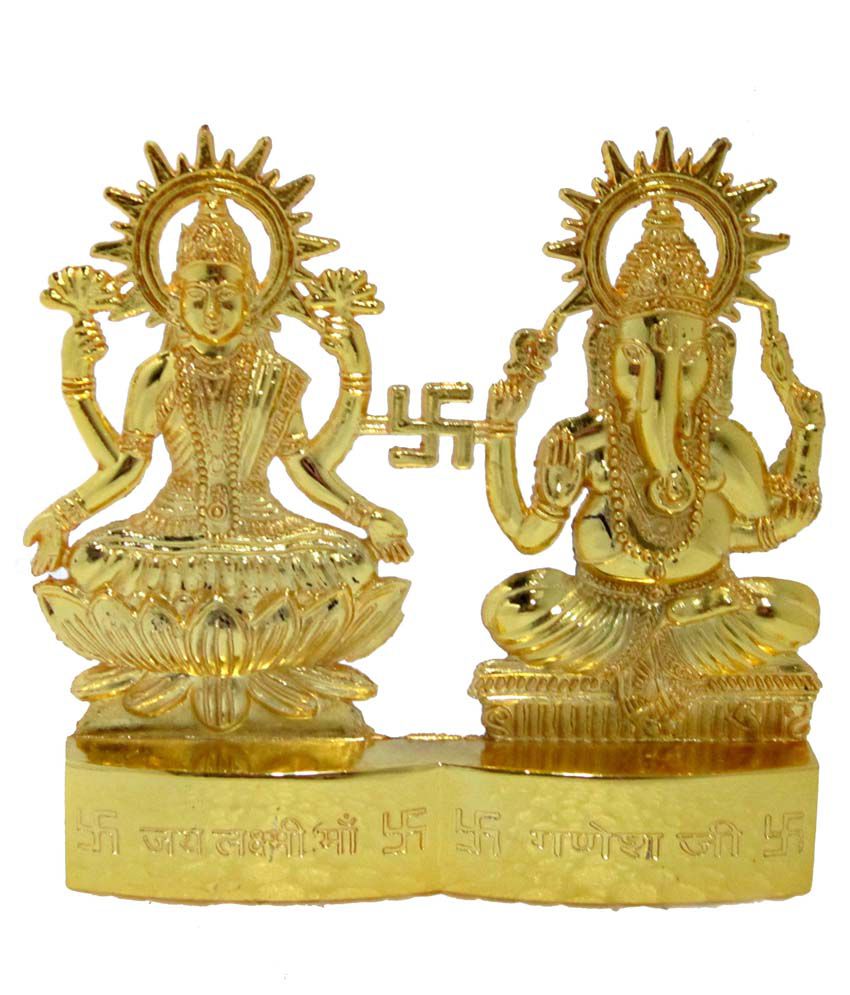     			Heaven Decor - Metal Laxmi Ganesh Idol