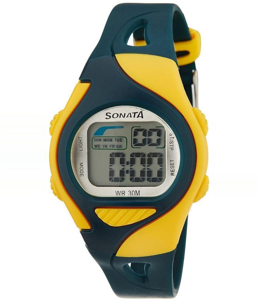 how to set time in digital watch sonata