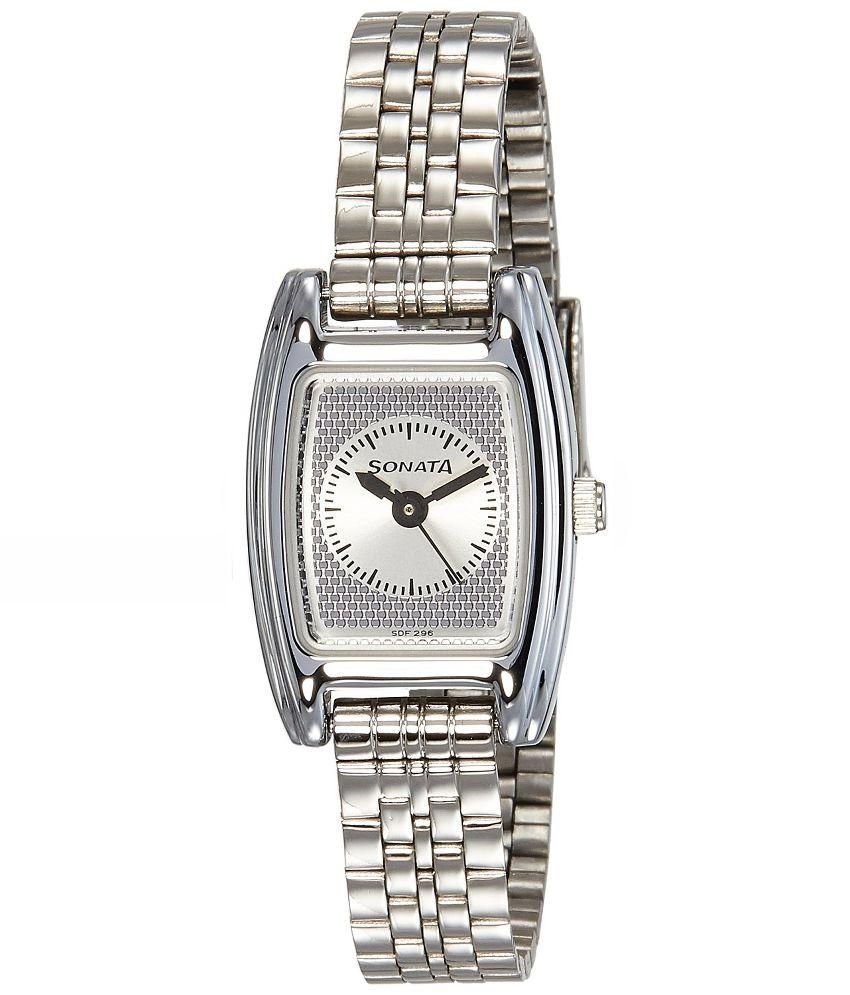 Sonata Silver Metal Analog Watch for Women Price in India: Buy Sonata ...