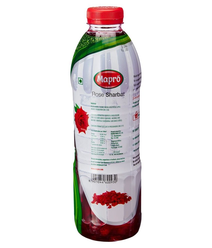 Mapro Rose Sharbat 1000 ml: Buy Mapro Rose Sharbat 1000 ml at Best ...