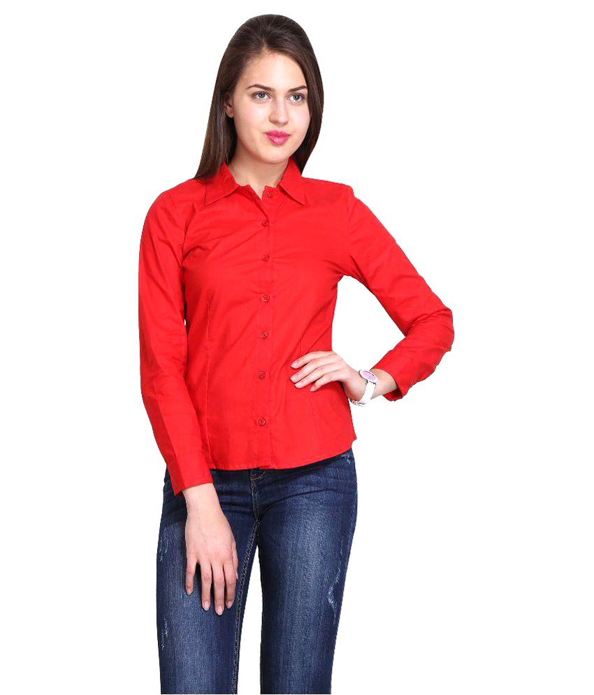 Buy Sierra Red Cotton Shirts Online at Best Prices in India - Snapdeal