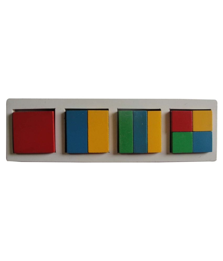 wooden fraction puzzle