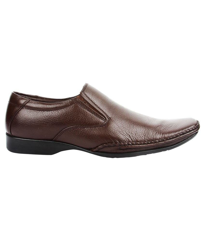 Fortune By Liberty Brown Slip On Formal Shoes Price in India- Buy ...