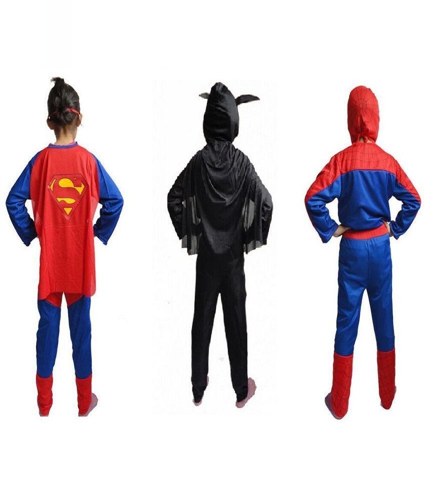 Fancydresswale Multicolour Polyester Costumes - Pack of 3 - Buy