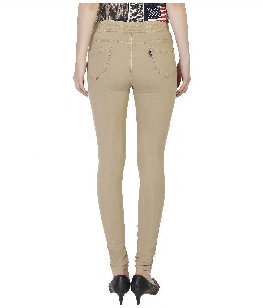 beige jeggings