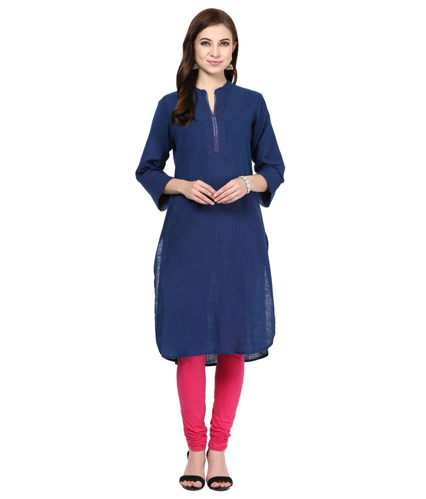 RANGMANCH by Pantaloons Blue Cotton Kurti Buy RANGMANCH by Pantaloons
