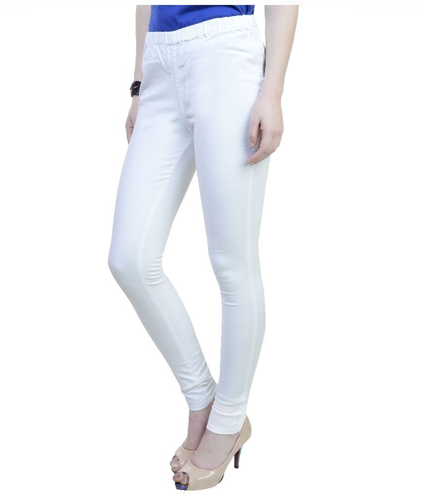 petite white jeggings