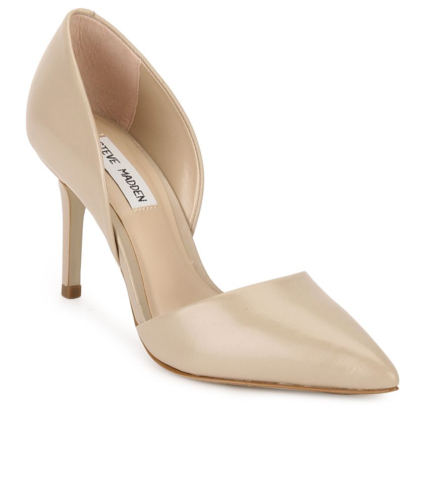steve madden beige block heels