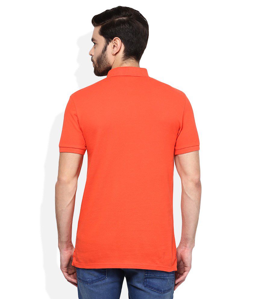 United Colors of Benetton Orange Polo Neck T Shirt - Buy United Colors ...