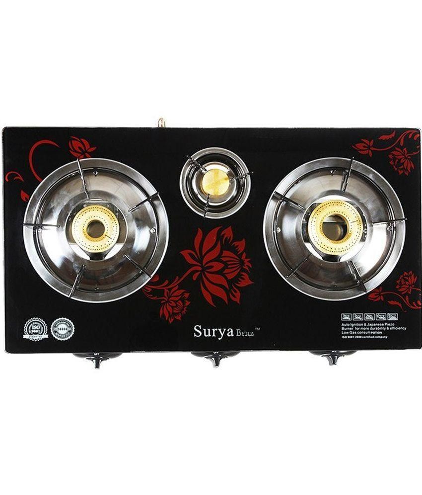 surya benz 3 burner cooktop