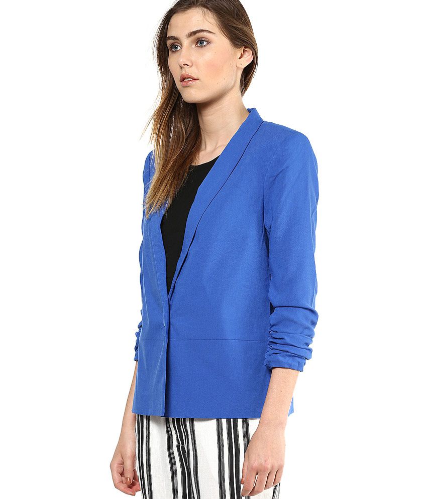Buy Vero Moda Blue Regular Collar Blazer Online at Best Prices in India ...