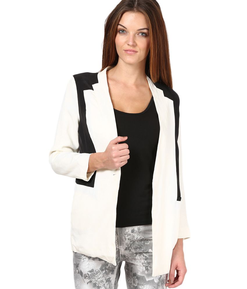 Buy Vero Moda White Regular Collar Blazer Online at Best Prices in ...