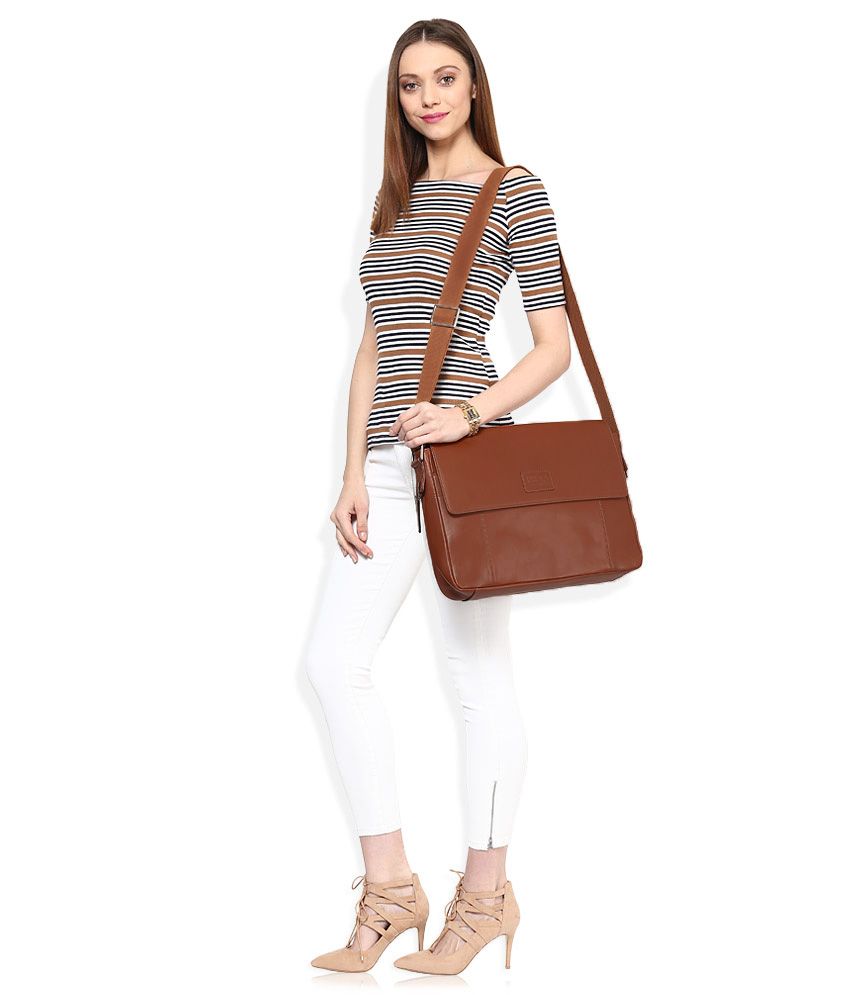 hidesign tan leather bag