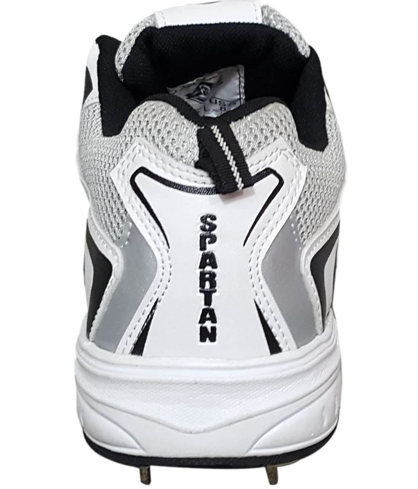 Spartan White Cricket Spikes Shoes Buy Spartan White Cricket Spikes