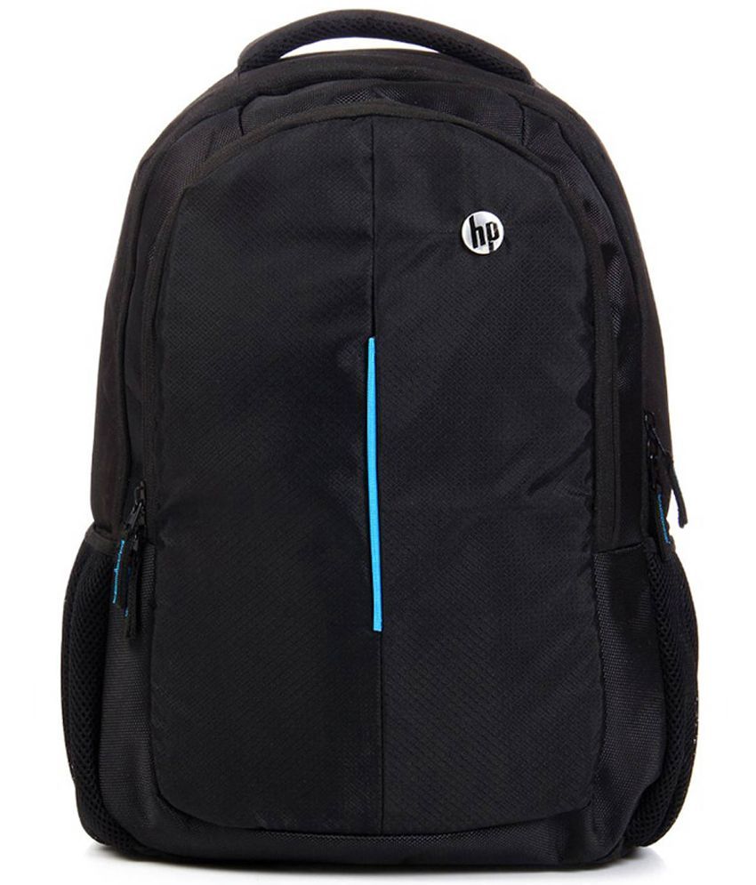 Black Polyester Casual Backpack Manufactured For HP Laptops - Buy Black ...