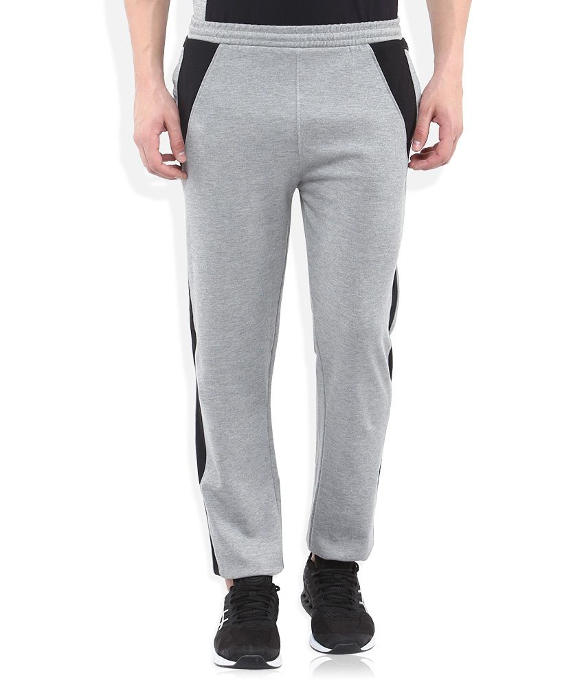 gray track pants outfit