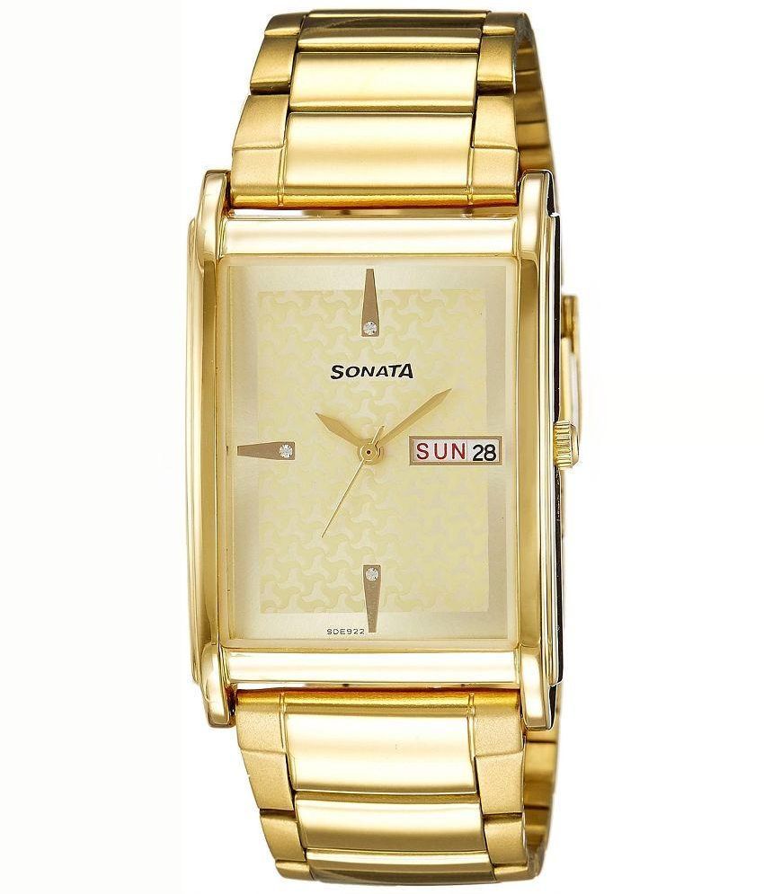 sonata golden watch