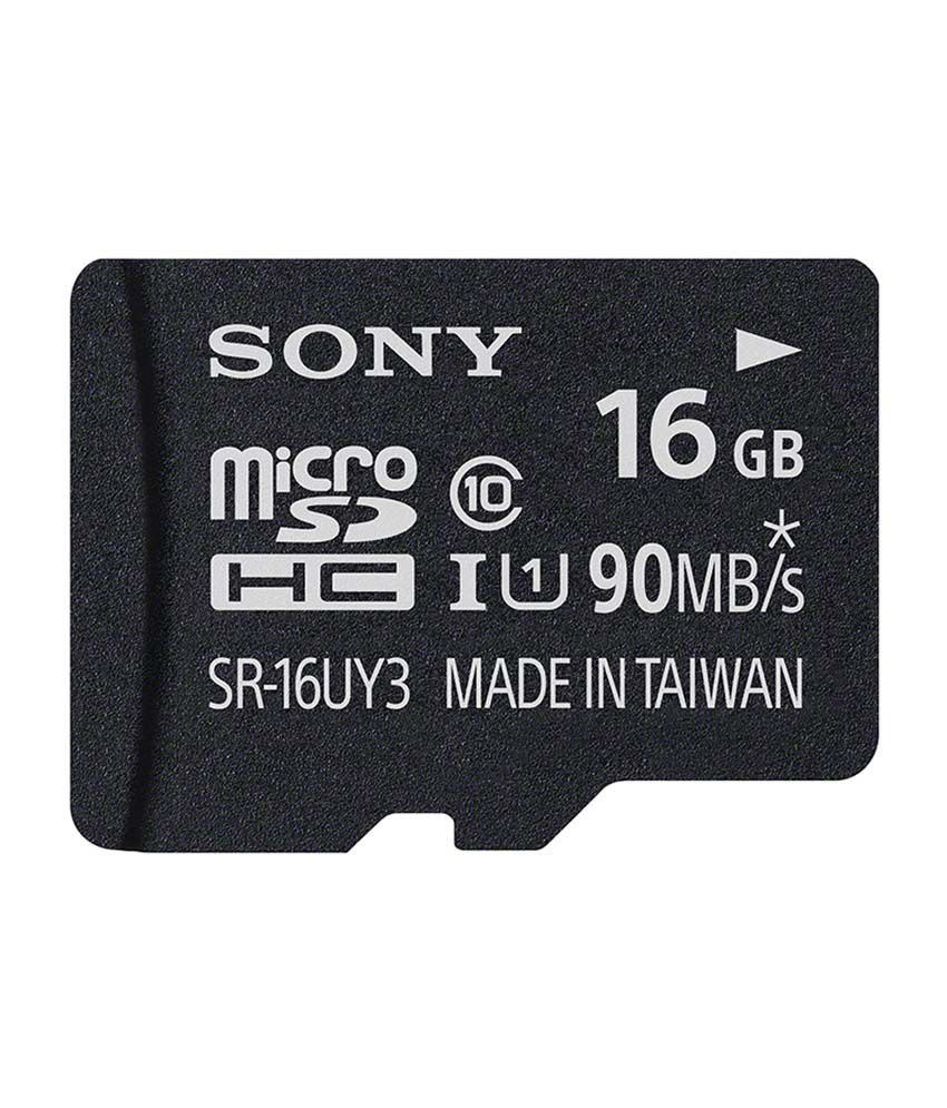     			Sony 16 GB Class 10 UHS-1 SDHC up to 90 MB/s Memory Card (SR-16UY3A)