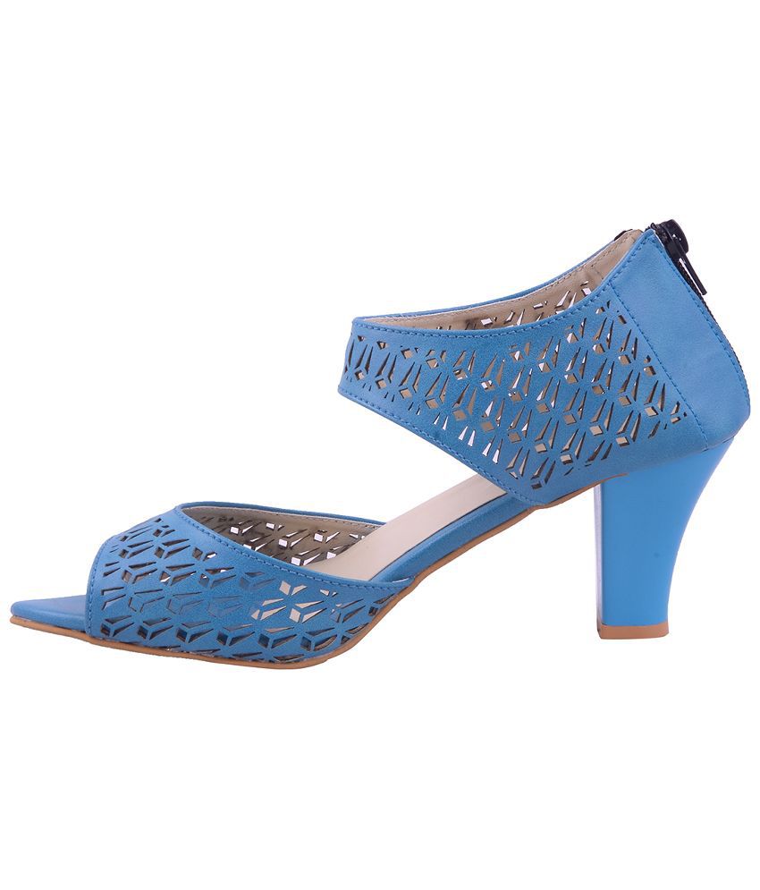 Adorn Blue Block Heels Price in India- Buy Adorn Blue Block Heels ...