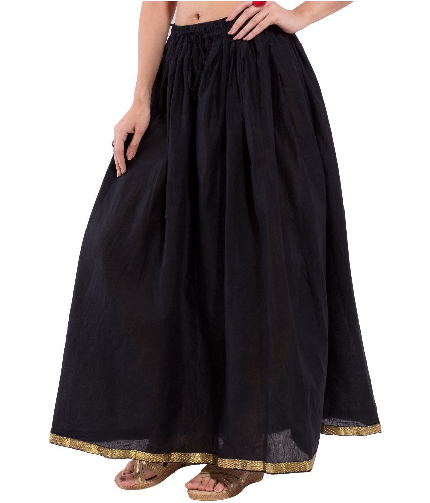 Buy Kanak  Black Cotton Maxi Skirt  Online at Best Prices in 