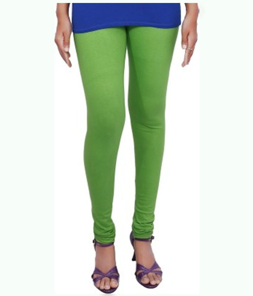Hirshita Leggings Green Cotton Lycra 