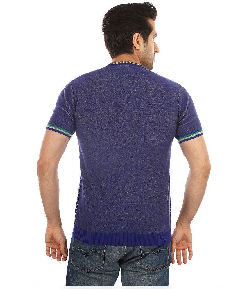 purple v neck t shirt mens