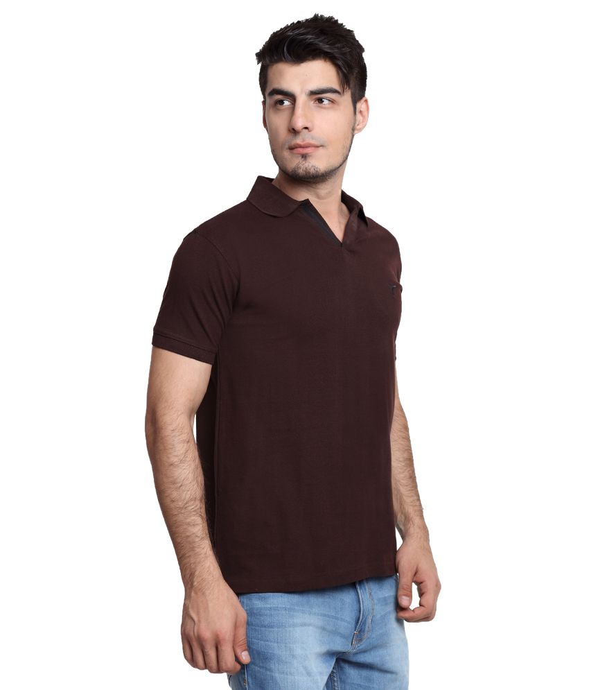 brown polo shirts mens