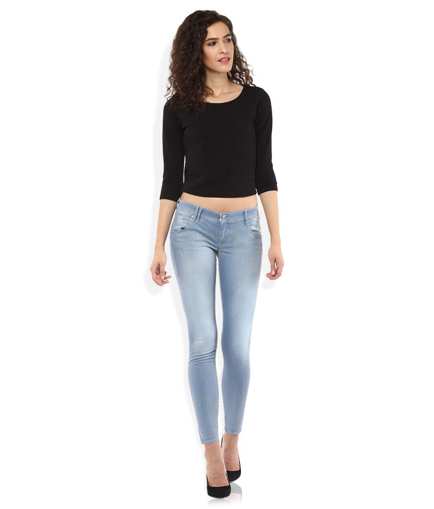 GAS Blue Skinny Fit Jeans - Buy GAS Blue Skinny Fit Jeans Online at ...