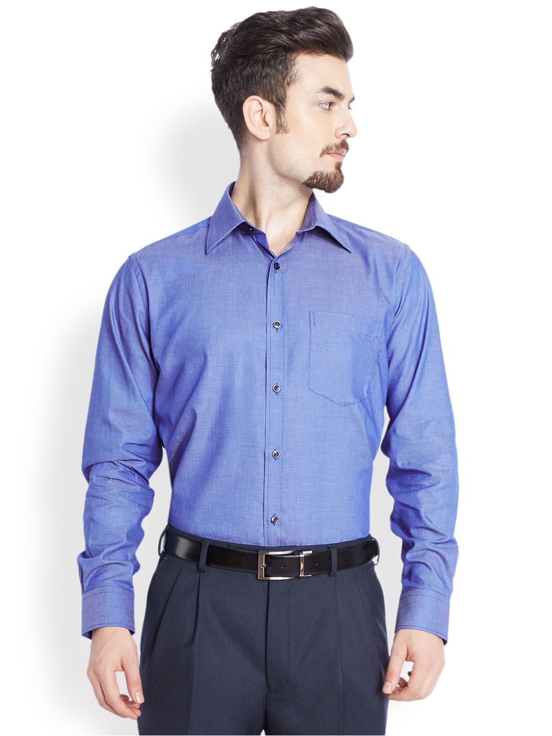 Park Avenue Blue Formal Regular Fit Shirt - Buy Park Avenue Blue Formal ...