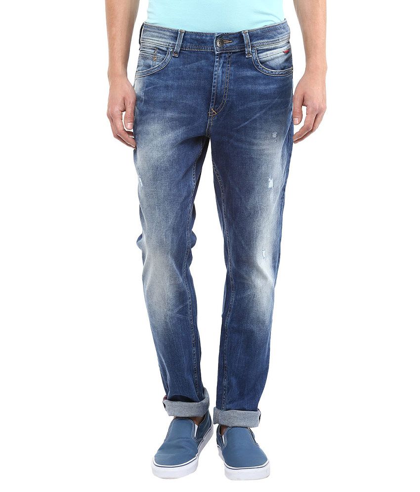 SF Jeans By Pantaloons Blue Slim Fit Jeans - Buy SF Jeans By Pantaloons ...
