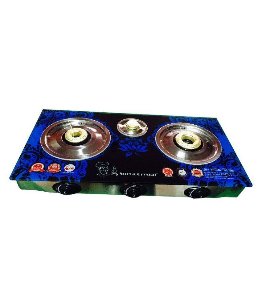 surya kap 3 burner glass top automatic