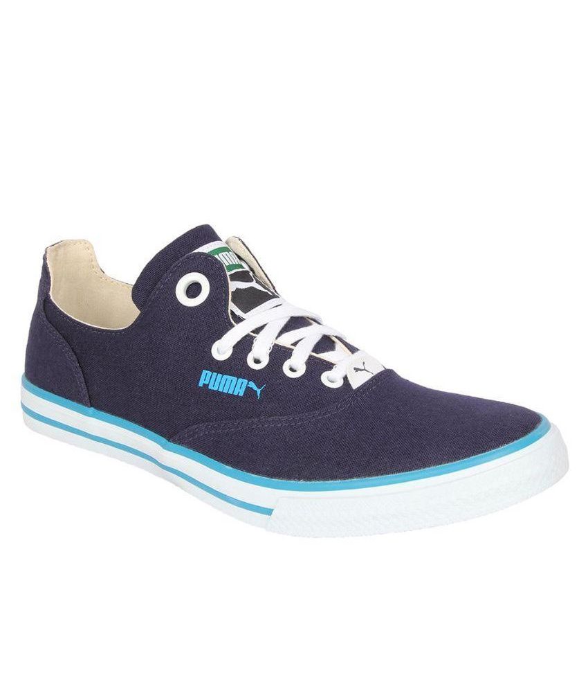 Puma Navy Canvas Shoes - Buy Puma Navy Canvas Shoes Online at Best ...